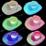 Led Shiny Glitter Cowboy Hat - Image 2