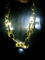 38" Light up Jumbo Big Gold Necklace