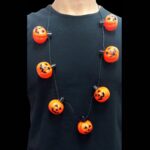 Halloween Led Pumpkin necklace