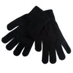 Plain Black Warm Winter Gloves