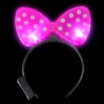 Light-Up Plastic Polka-Dot Bow Headband - Image 2