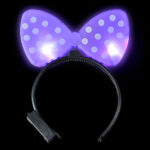 Light-Up Plastic Polka-Dot Bow Headband - Image 3