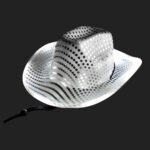 Silver Light Up Cowboy Hat