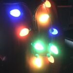 9 Bulb Led Light Up Christmas Bulb Necklace