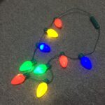 9 Bulb Led Light Up Christmas Bulb Necklace - Image 2