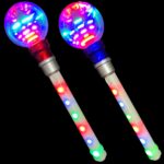 LED Light Up Spinning Star Globe Wand