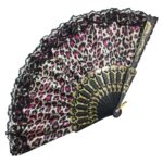 Cheetah Folding Hand Fan - Image 2