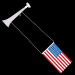 Vuvuzela horn w/ USA Flag - Image 3