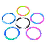 Tie Dye Bead Bracelet 8.5" - Image 2