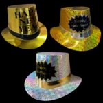 Happy New Year Metallic Top Hats